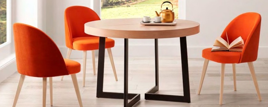 Sillas tapizadas para diferentes mesas de comedor